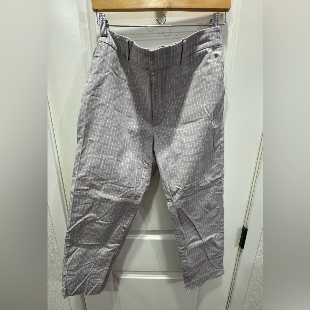 Club Monaco Light Gray Checkered Chinos